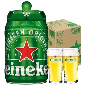 【未開封】Heineken ハイネケン　5L ケグ 2本セット 9800円 Amazon.co.jp: HJ ハイネケン 5Lケグ 5L × 2ケース / 2本 : 食品